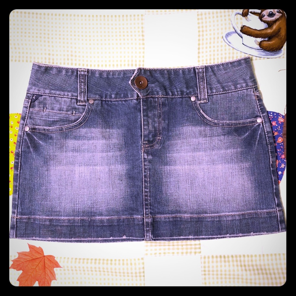 Vanity Denim Blue Miniskirt 7